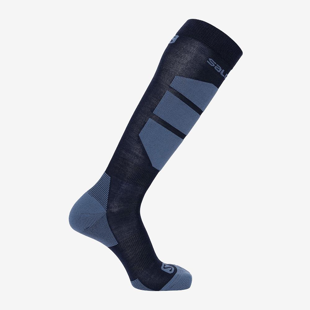 SALOMON COMFORT Philippines - Men's Socks - Navy | 014978-GRE